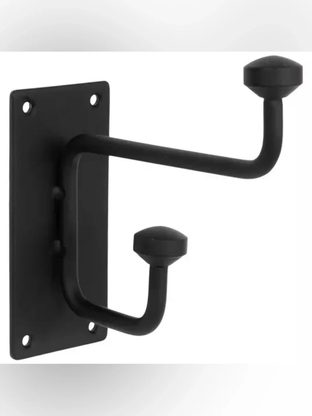 (2) Black Metal Wall Hook